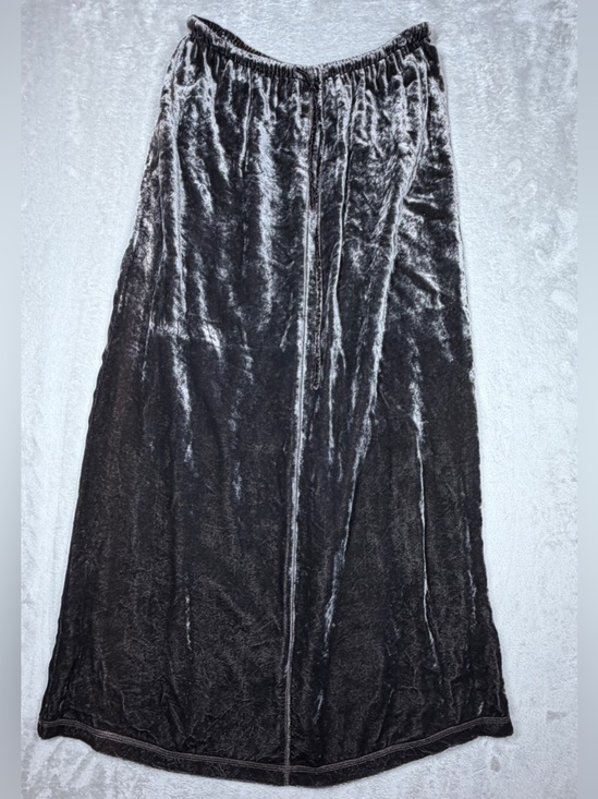 J. Jill Dresses & Skirts - Vintage J.Jill Grey Silver Velvet Whimsigoth Maxi Skirt Size Medium